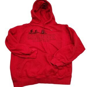Stranger Things Red Pullover Hoodie M Netflix Official Merch Cotton/Polyester Bl